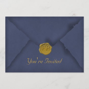 Deep Blue Party Invitation by sagart1952 at Zazzle