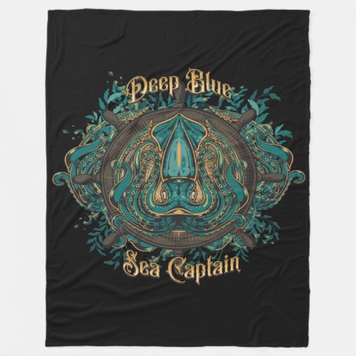 Deep Blue Sea Captain   Fleece Blanket