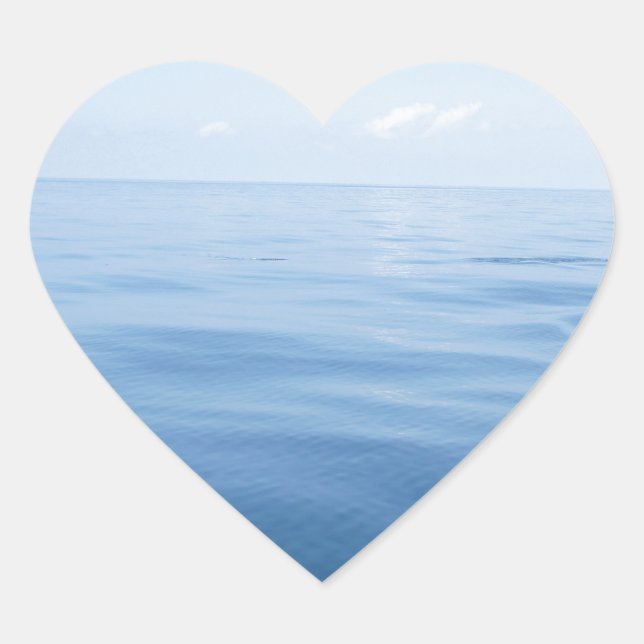 deep blue sea heart sticker (Front)