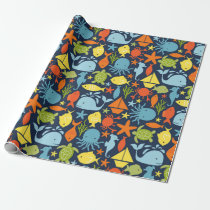 Deep Blue Sea Nautical Wrapping Paper