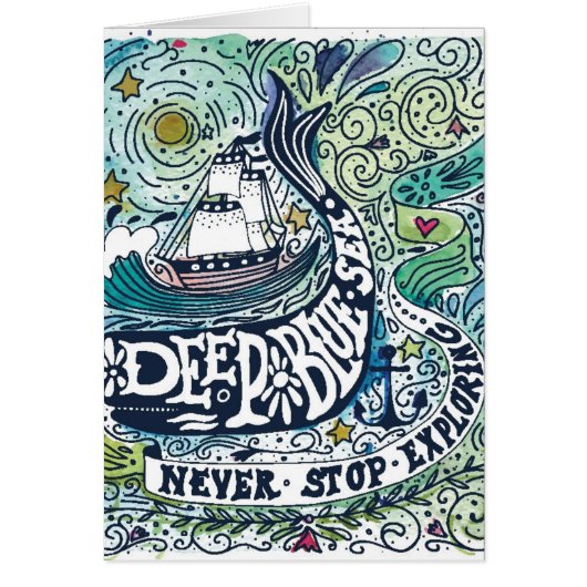 Deep Blue Sea |Never Stop Exploring Cards (Front)