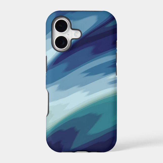Deep Blue Sea Ocean Waves Water Pattern Iphone Case (Back)