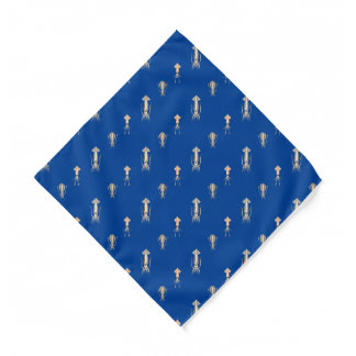 Deep Blue Sea Squid Pattern  Bandana