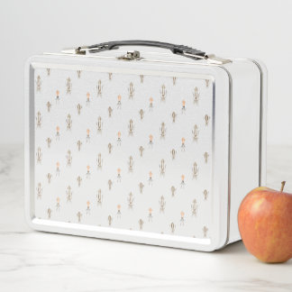 Deep Blue Sea Squid Pattern Metal Lunch Box