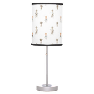 Deep Blue Sea Squid Pattern Table Lamp