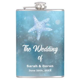 Deep Blue Sea Wedding  Flask