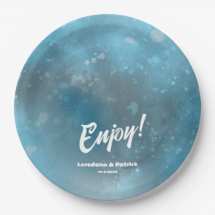 Deep Blue Sea Wedding Paper Plates