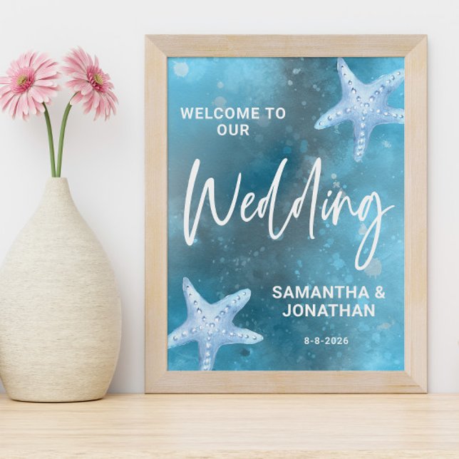 Deep Blue Sea Wedding Welcome Poster (Creator Uploaded)