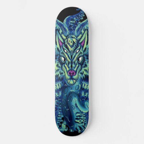 Deep Blue Sea Wolf Tulu Skateboard