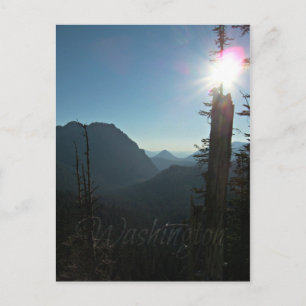 Deep Blue Sky and of Mountains in Washington State Postcard
