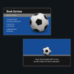 Deep Blue Soccer Coach | Sport Instructor Business Card<br><div class="desc">Perfect business card for soccer | football coaches and trainers. 
Personalized with your information. ················································································ » For design requests or questions,  custom requests are accepted: BestCards4U (© by Houk Studio) ··· » Email: houk.studio@gmail.com</div>