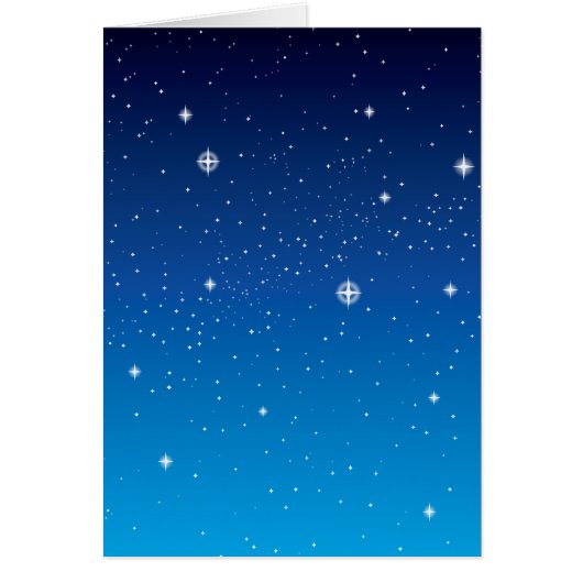 Deep Blue Starry Night Sky Cards (Front)