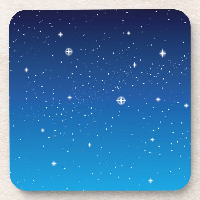 Deep Blue Starry Night Sky Coaster (Front)