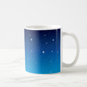 Deep Blue Starry Night Sky Coffee Mug