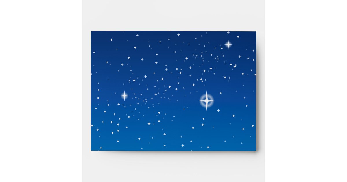 Deep Blue Starry Night Sky Envelope | Zazzle