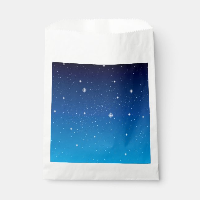 Deep Blue Starry Night Sky Favor Bag (Front)