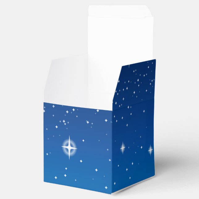 Deep Blue Starry Night Sky Favor Boxes (Opened)