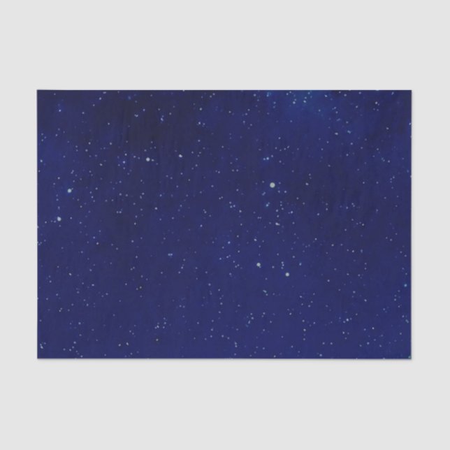 Deep Blue Starry Sky Tissue Paper (Front)