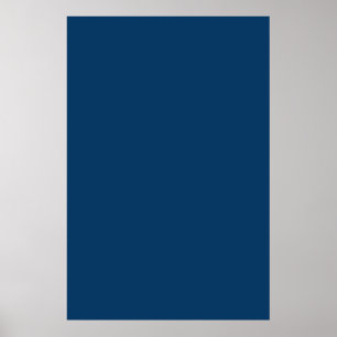 Deep Blue Steel Color Trend Background Poster
