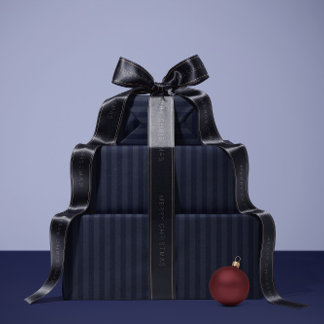Deep Blue Stripe Wrapping Paper