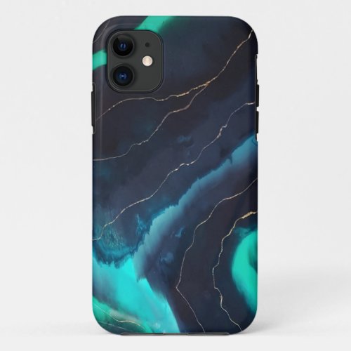 Deep Blue swirl IPhone 11 Case