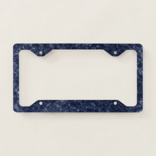 Deep Blue Textured Pattern License Plate Frame