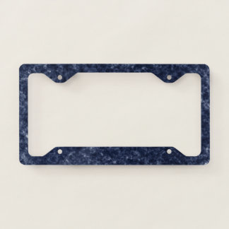 Deep Blue Textured Pattern License Plate Frame