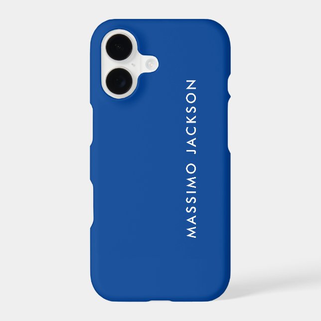 Deep Blue Trendy Modern Professional Case-Mate iPhone Case (Back)