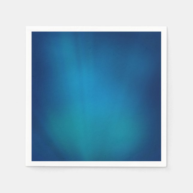 Deep Blue Underwater Glow Paper Napkins (Front)
