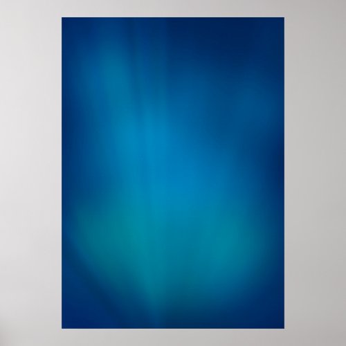 Deep Blue Underwater Glow Poster