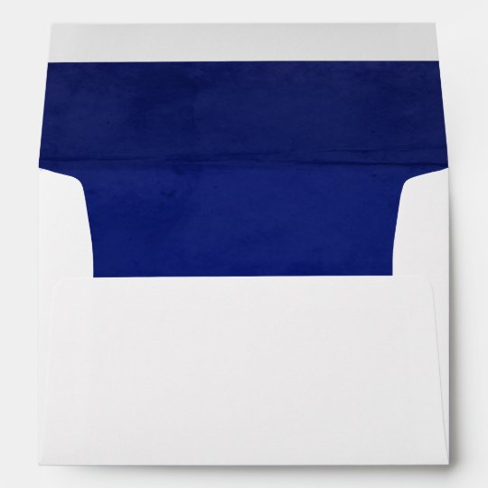 Deep Blue Velvet Textured Lining A7 Envelope