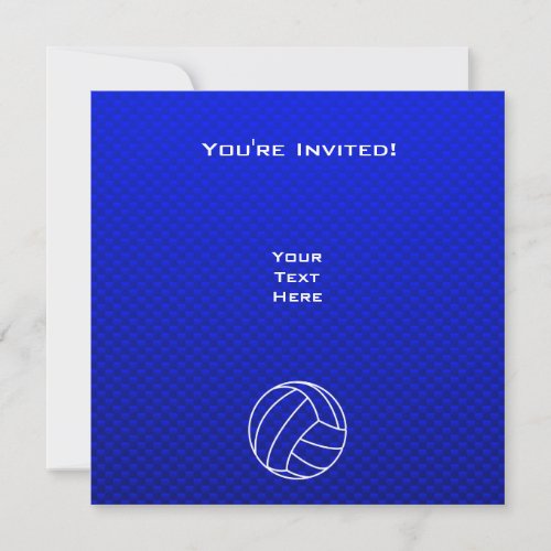 Deep Blue Volleyball Invitation