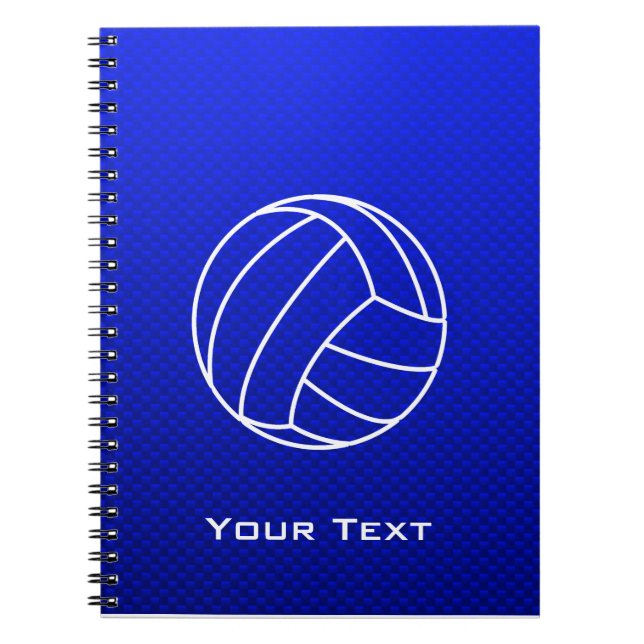 Deep Blue Volleyball Notebook (Front)