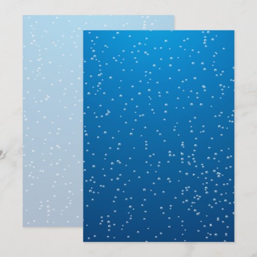 Deep Blue Water and TIny Bubbles (Front/Back)
