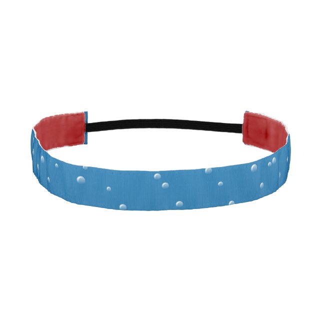 Deep Blue Water and Tiny Bubbles Athletic Headband (Front)