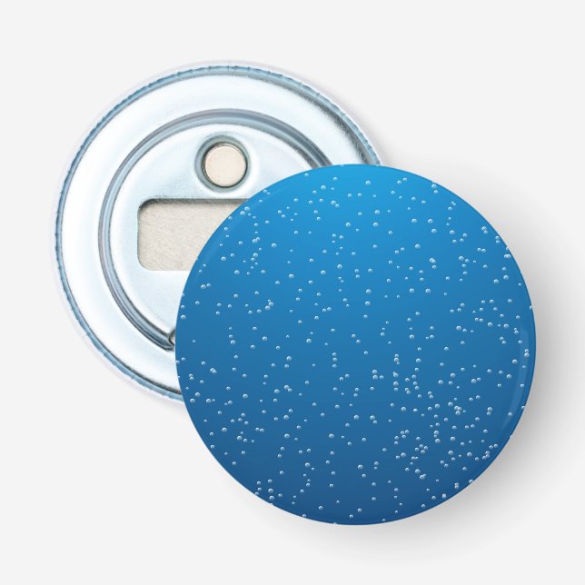 Deep Blue Water and Tiny Bubbles Bottle Opener (Front)