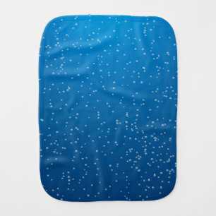 Deep Blue Water and Tiny Bubbles Burp Cloth