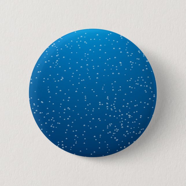 Deep Blue Water and TIny Bubbles Button (Front)