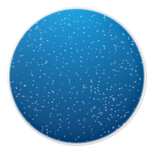 Deep Blue Water and Tiny Bubbles Ceramic Knob