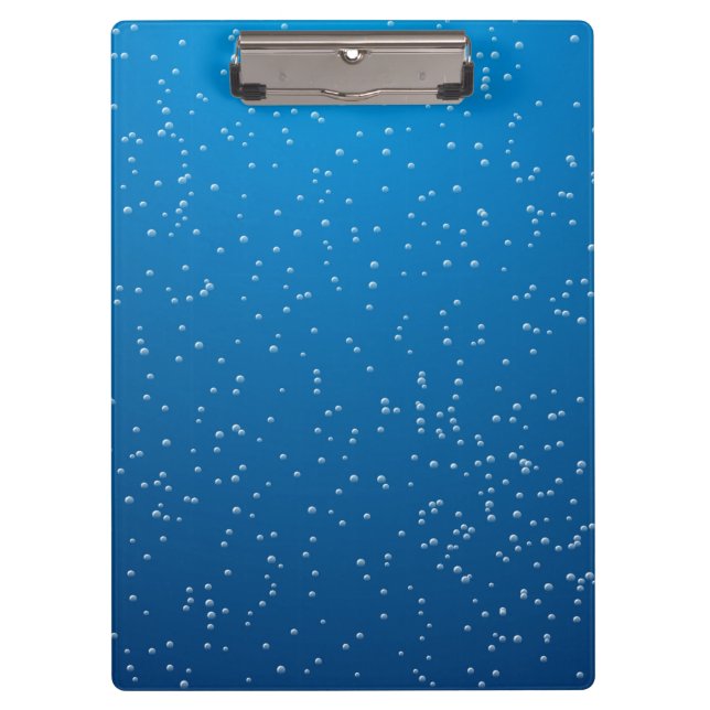 Deep Blue Water and Tiny Bubbles Clipboard (Front)