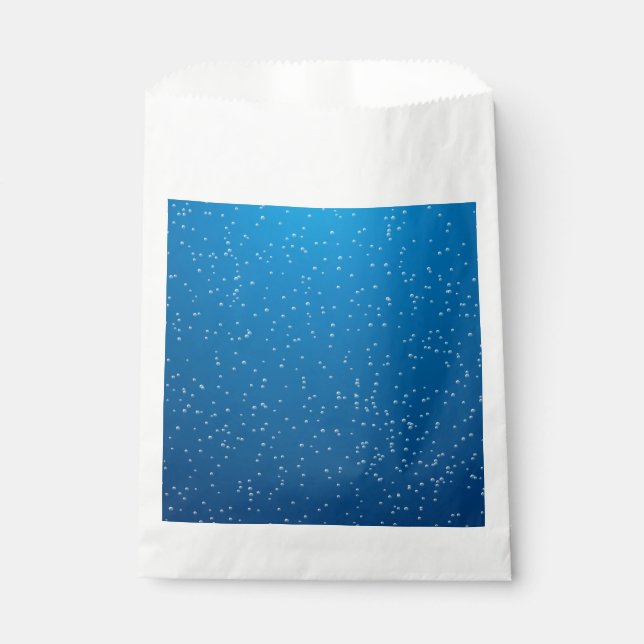 Deep Blue Water and Tiny Bubbles Favor Bag (Front)