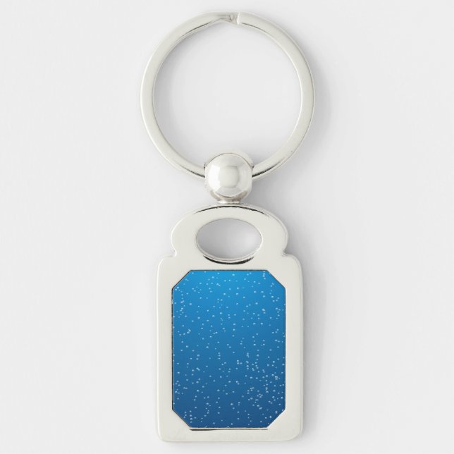 Deep Blue Water and Tiny Bubbles Keychain (Front)