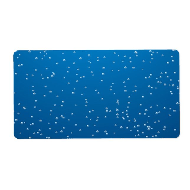 Deep Blue Water and Tiny Bubbles Label (Front)