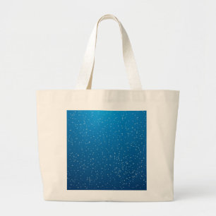 Deep Blue Water and TIny Bubbles Large Tote Bag