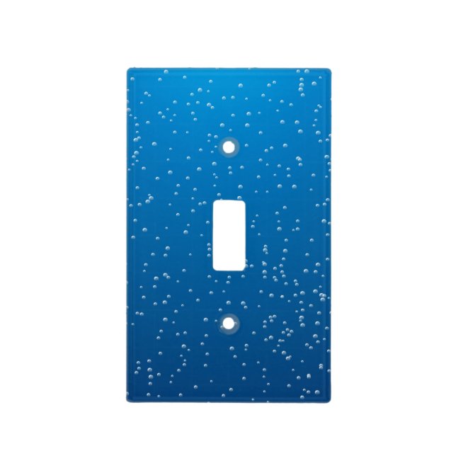Deep Blue Water and Tiny Bubbles Light Switch Cover (Front)