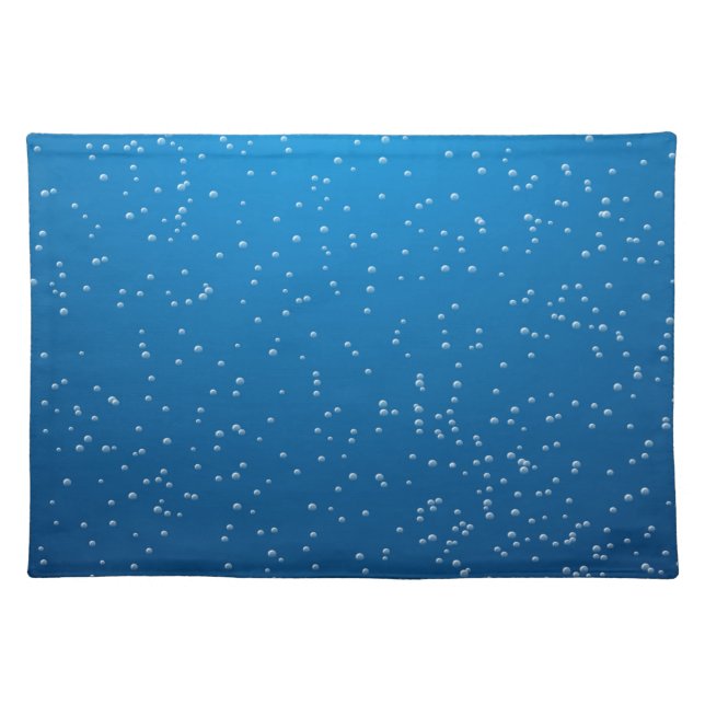 Deep Blue Water and TIny Bubbles Placemat (Front)