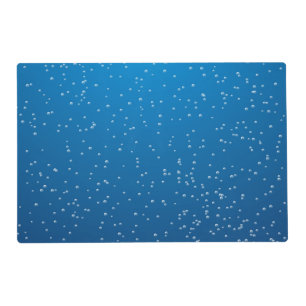 Deep Blue Water and Tiny Bubbles Placemat