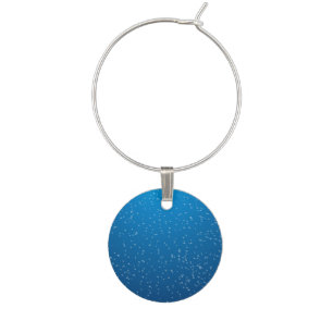 Deep Blue Water and Tiny Bubbles Wine Glass Charm