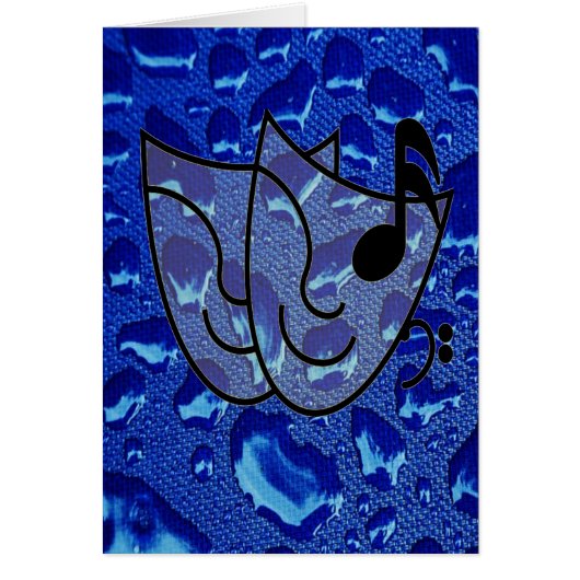 Deep Blue Water Droplets Cards (Front)