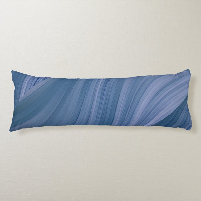 Deep Blue Waves Body Pillow (Front)